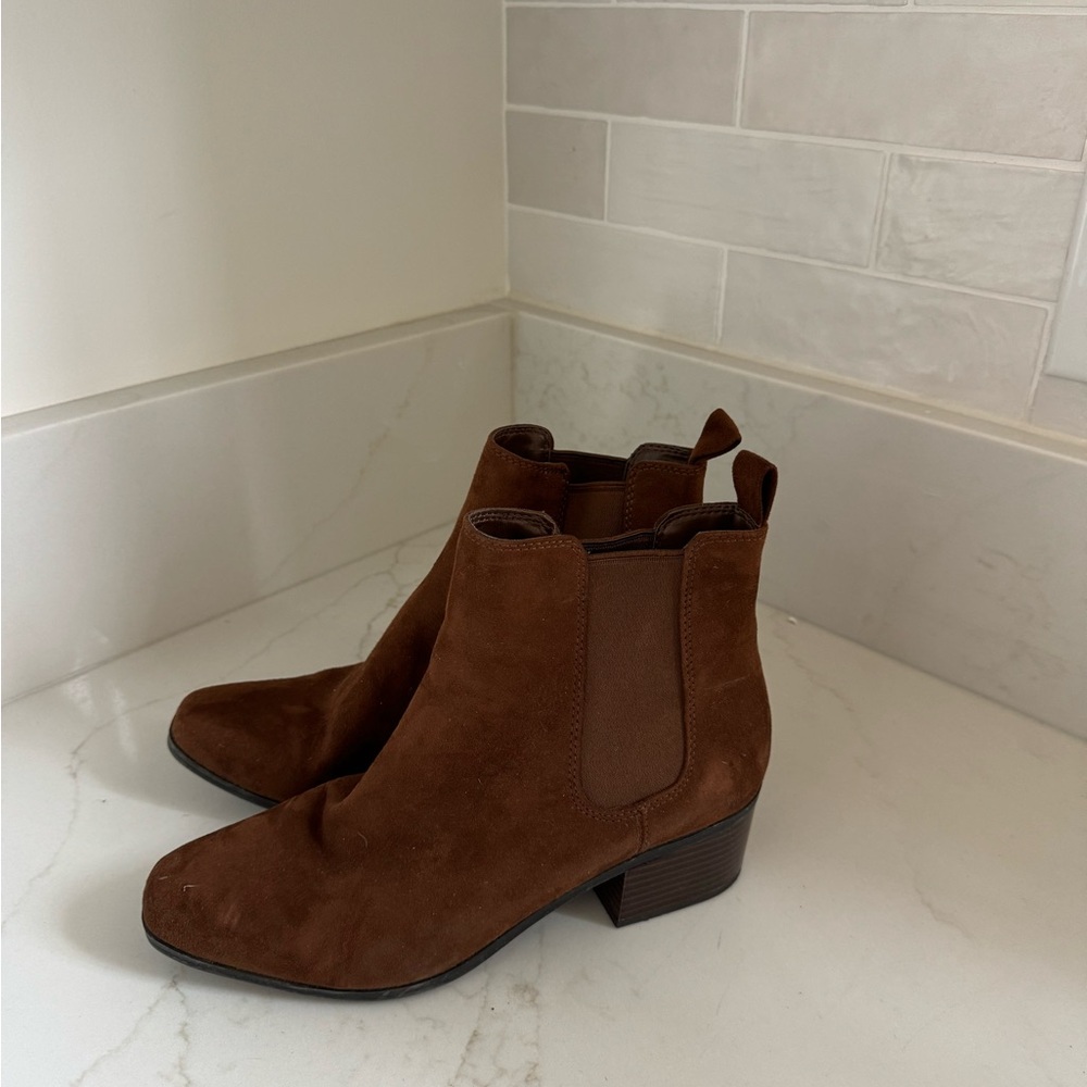 Brown Suede Ankle Boots
